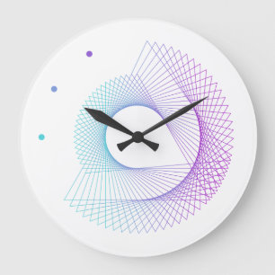 Minimalist modern geometridesign stor klocka