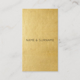 Minimalist modern guld- vertikal visitkort