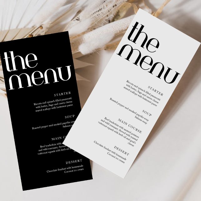 Minimalist Modern Handwriting Wedding Dinner  Meny (Skapare uppladdad)