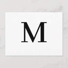 Minimalist Modern Initial Letter Design Vykort