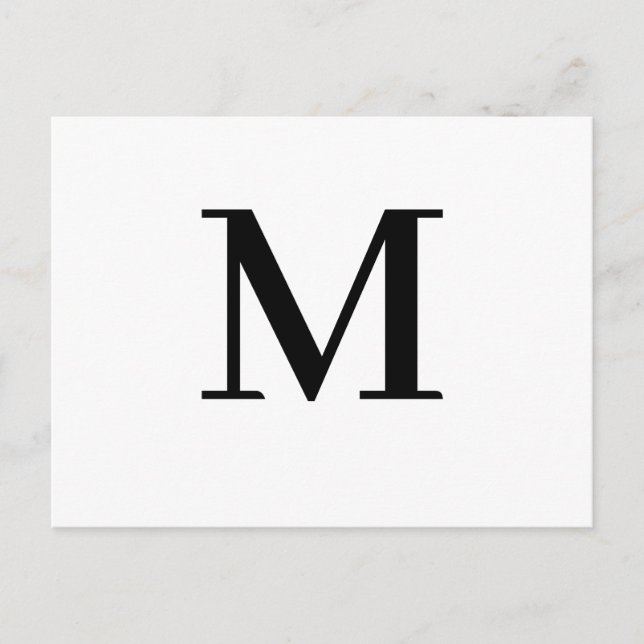 Minimalist Modern Initial Letter Design Vykort (Framsida)