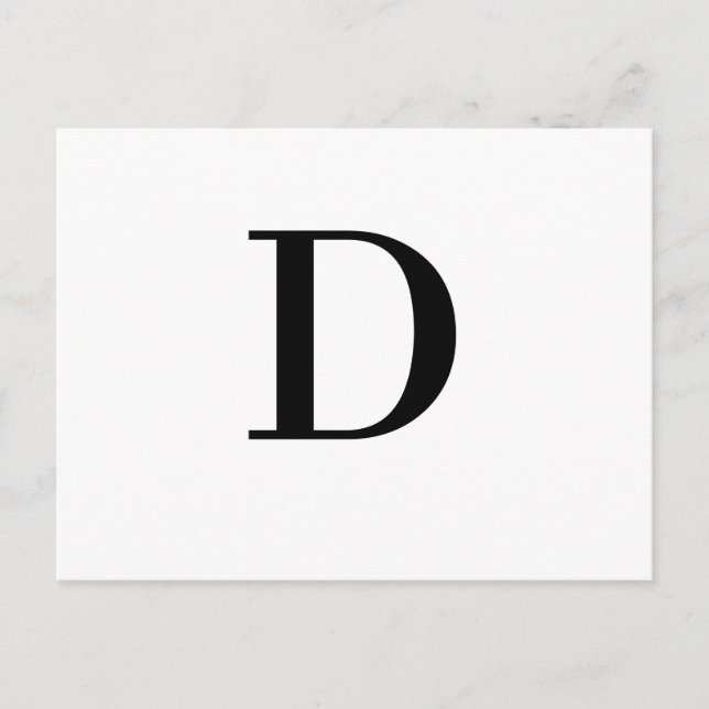 Minimalist Modern Initial Letter Design Vykort (Framsida)