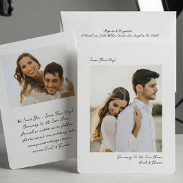 Minimalist Modern Insta Photo Film Simple Wedding Spara Datumet