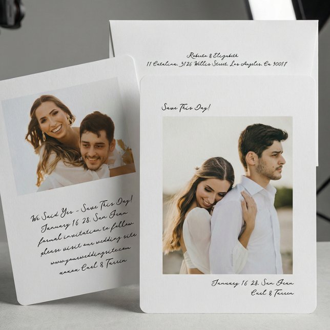 Minimalist Modern Insta Photo Film Simple Wedding Spara Datumet (Skapare uppladdad)