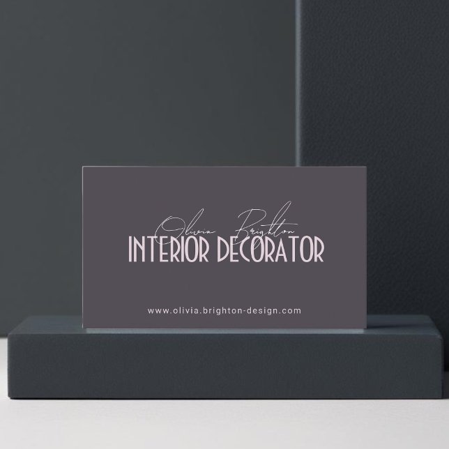 Minimalist Modern Interior Decorator Professional Visitkort (Skapare uppladdad)
