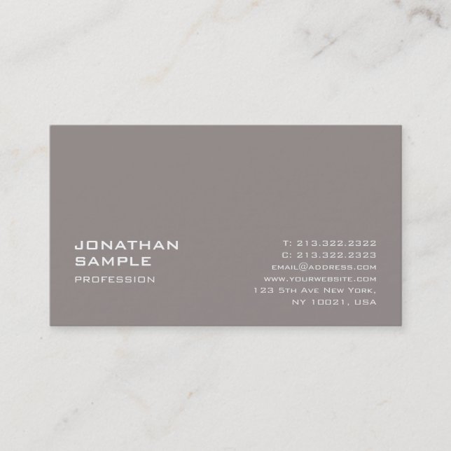 Minimalist modern kreativslättprofessionell visitkort (Framsida)