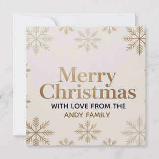 Minimalist Modern Merry Christmas Card Kort