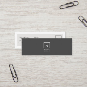 Minimalist modern moderiktig Mono mini- visitkort
