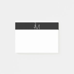 Minimalist modern Monogramprofessionell Post-it Block