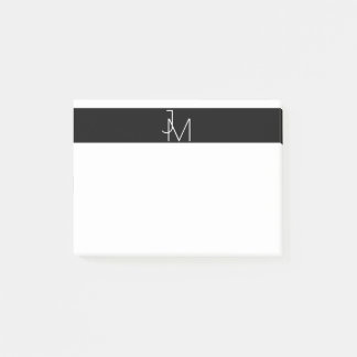 Minimalist modern Monogramprofessionell Post-it Block