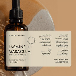 Minimalist Modern Organic Cosmetic Dropper Bottle Fraktsedel