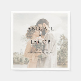 Minimalist Modern Photo Wedding Pappersservett