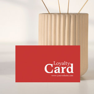 Minimalist modern röd vitskönhetlojalitet lojalitetskort