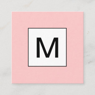 Minimalist modern rosa visitkort för djärv