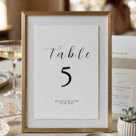 Minimalist Modern Script  Bordsnummer