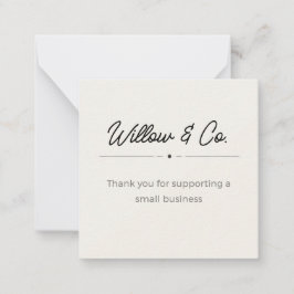 Minimalist Modern Small Business Thank You Card Anteckningskort