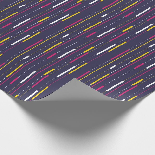 Minimalist Modern Stripes Presentpapper (Hörn)