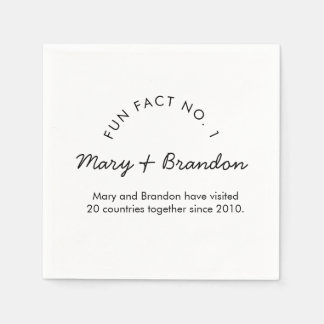 Minimalist Modern Typography Fun Fact Wedding Pappersservett