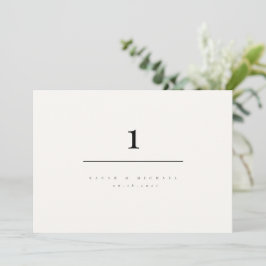 Minimalist Modern Typography Wedding Table Number Inbjudningar