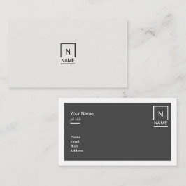 Minimalist modern visitkort för trendigsvartgrå
