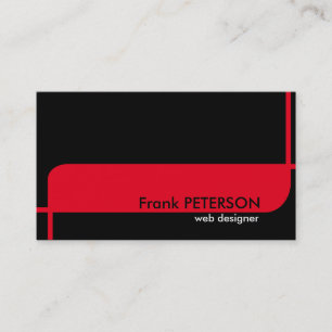 Minimalist modern visitkort. Svart och Red. Visitkort