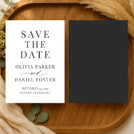 Minimalist Modern Wedding Save the Date Spara Datumet