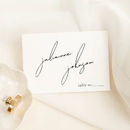 Minimalist Modern & Whimsical Script Bordsnummer