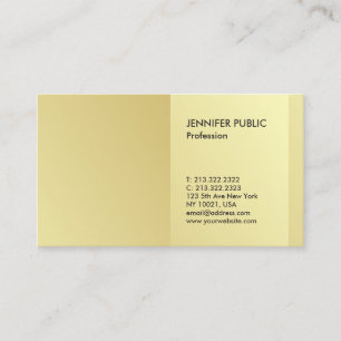 Minimalist modern yrkesmässig elegant guld- Look Visitkort
