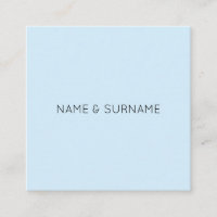 Minimalist moderna BabyBlue kvadrerar visitkorten