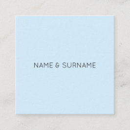 Minimalist moderna BabyBlue kvadrerar visitkorten Fyrkantigt Visitkort