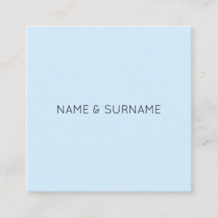 Minimalist moderna BabyBlue kvadrerar visitkorten Fyrkantigt Visitkort