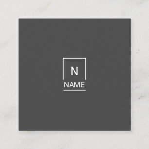 Minimalist moderna moderiktiga Mono kvadrerar Fyrkantigt Visitkort