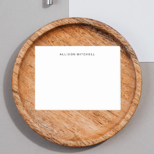 Minimalist modernt enkelt namn post-it block