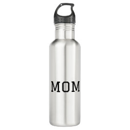 Minimalist "MOM" Black Typography Plain White