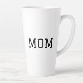 Minimalist "MOM" Black Typography Plain White