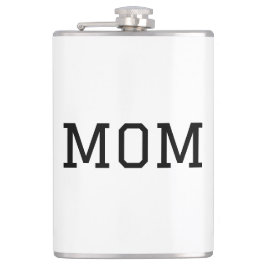 Minimalist "MOM" Black Typography Plain White Fickplunta