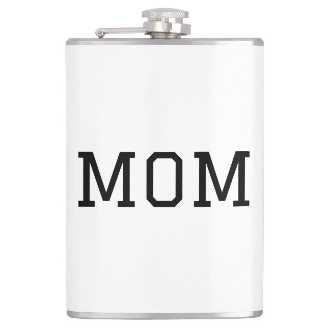 Minimalist "MOM" Black Typography Plain White Fickplunta (Framsidan)
