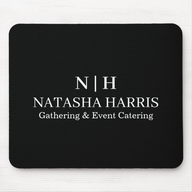 Minimalist Monogram Logo Business mouse pad Musmatta (Framsidan)