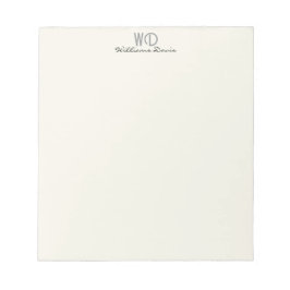 Minimalist Monogram Teacher Notepad Anteckningsblock