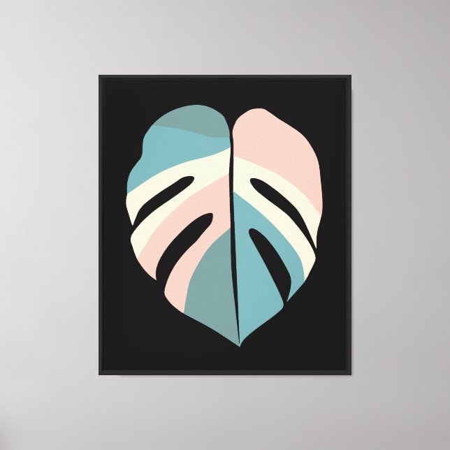 Minimalist montera blad  canvastryck (Framsida)