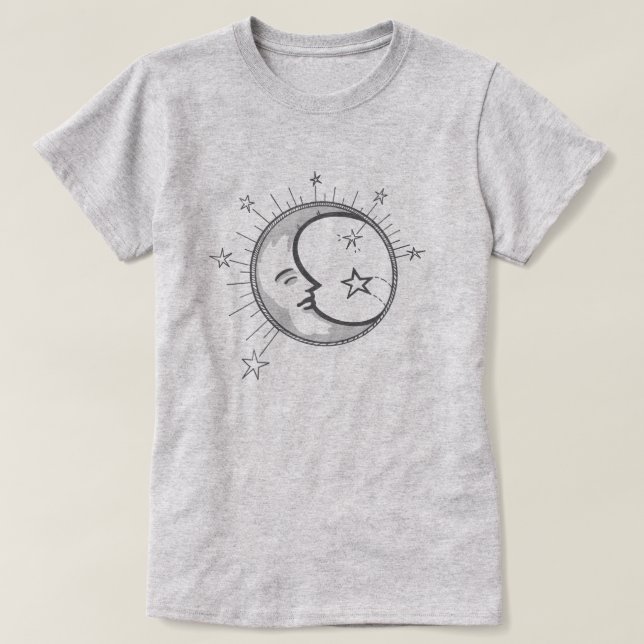 Minimalist Moon Tee/ T Shirt (Design framsida)