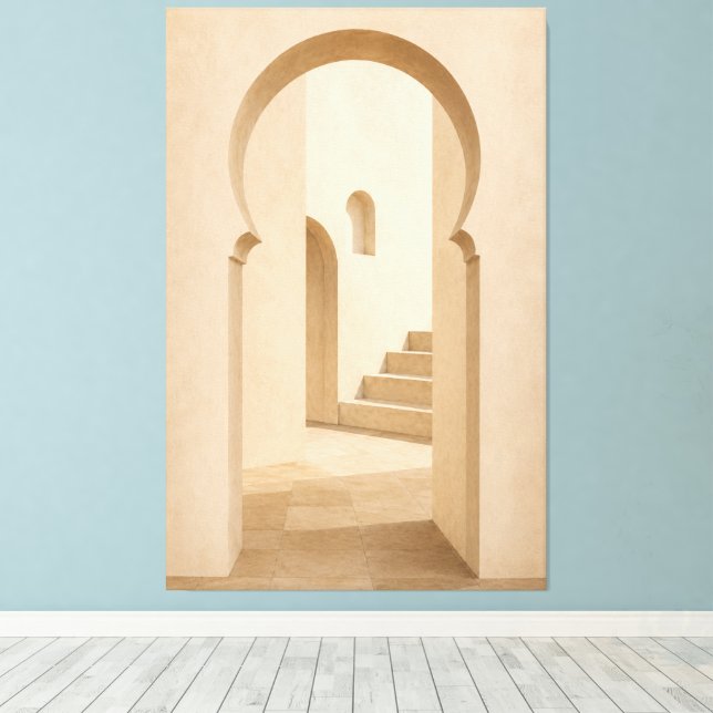Minimalist Moroccan Arch Canvas Print  (Insitu (trägolv))