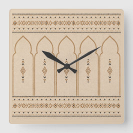 Minimalist Moroccan Arch Wall Clock Fyrkantig Klocka