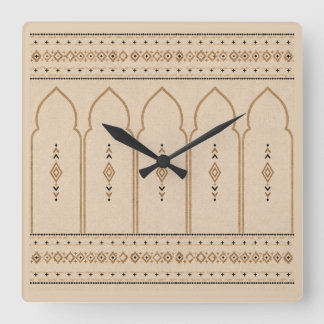 Minimalist Moroccan Arch Wall Clock Fyrkantig Klocka