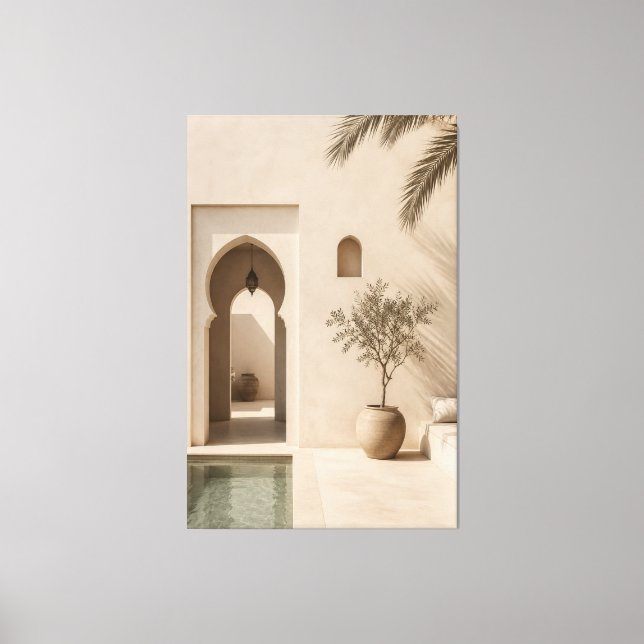 Minimalist Moroccan Riad Canvas Print (Framsida)