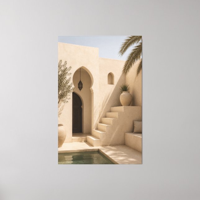 Minimalist Moroccan Riad Canvas Print  (Framsida)