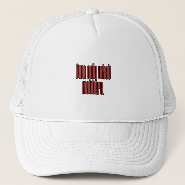 Minimalist Motivational Quote Baseball Cap — Moder Keps (Framsida)