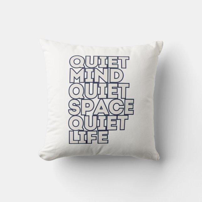 Minimalist Motivational Quote Throw Pillow — Moder Kudde (Framsida)