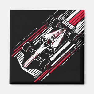 Minimalist Motorsport Formelracingbil Hastighetsli Magnet