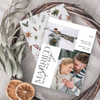 Minimalist Mr och Mrs. Married & Merry Photo